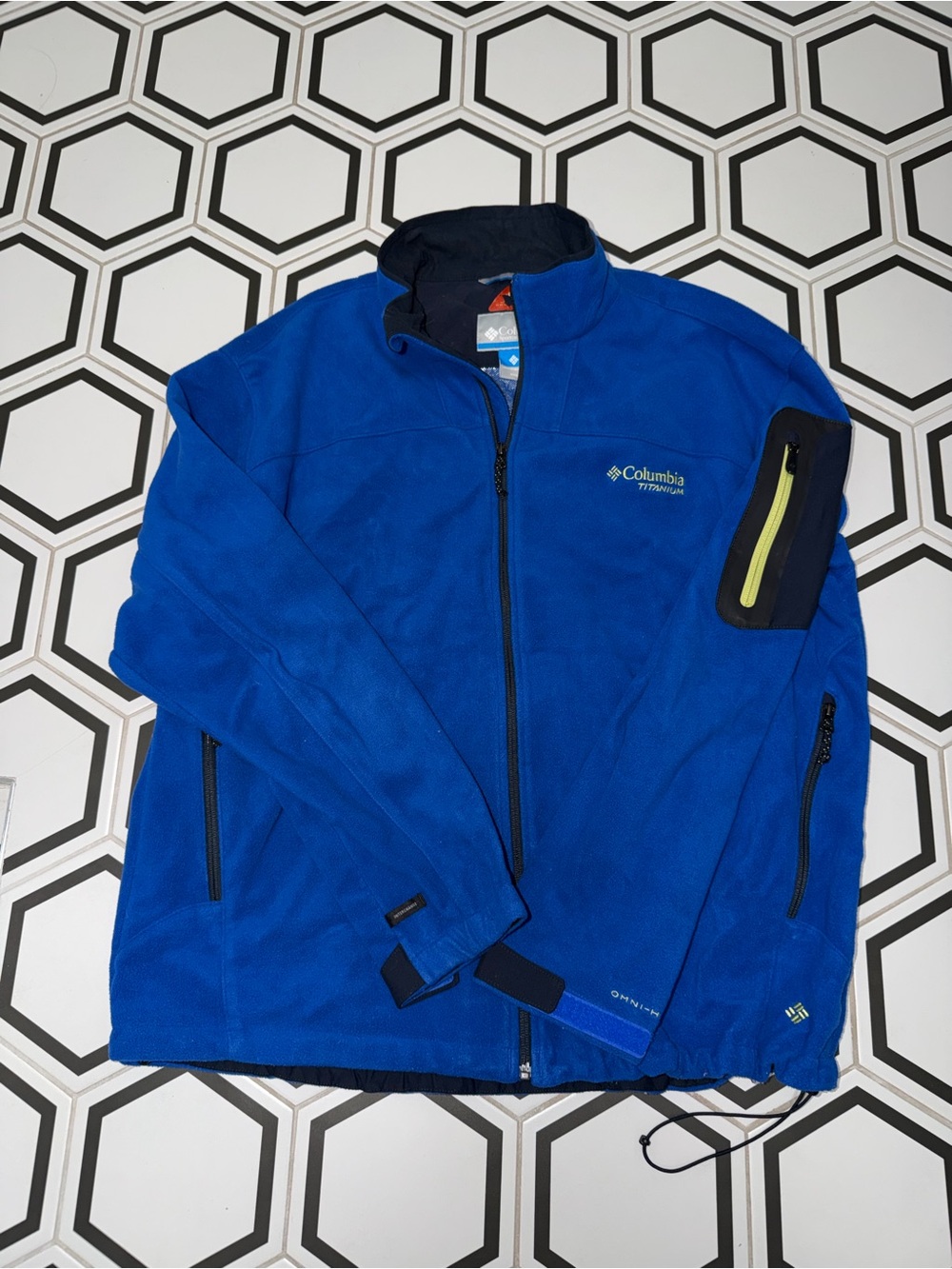 Columbia Royal Blue Lightweight Fleece Jacket with Black Accents